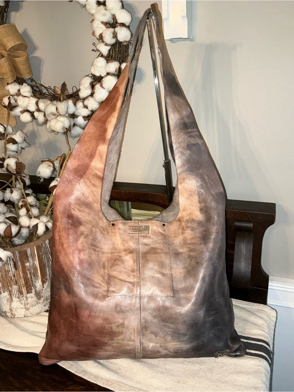 Bed Stu Leather Ariel Hobo Shoulder Bag Starry Night TD Tie Dyed Retail $249